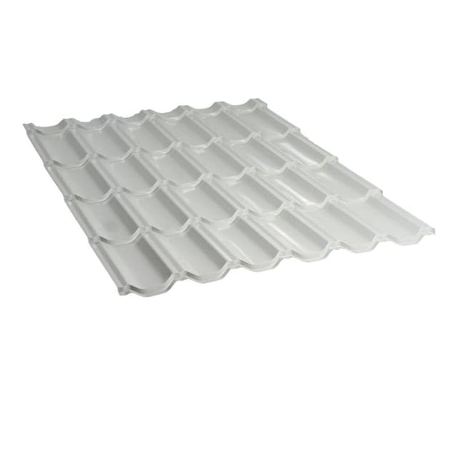 მეტალოკრამიტი ფერადი თუნუქის სახურავი 0.5X1200 პრიალა RAL9002 NOVA