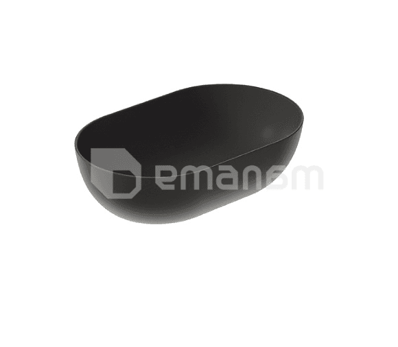 დასადგამი ხელსაბანი GALASSIA Dream matt black 60x38 სმ