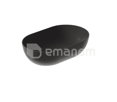 დასადგამი ხელსაბანი GALASSIA Dream matt black 60x38 სმ