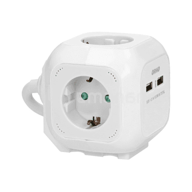 დამაგრძელებელი კუბი ORNO 4х1.4მ 2 USB-А Schuko თეთრი