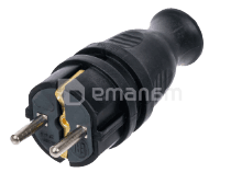 კაუჩუკის ელექტრო ჩანგალი ByLion KEF IP44 16A შავი