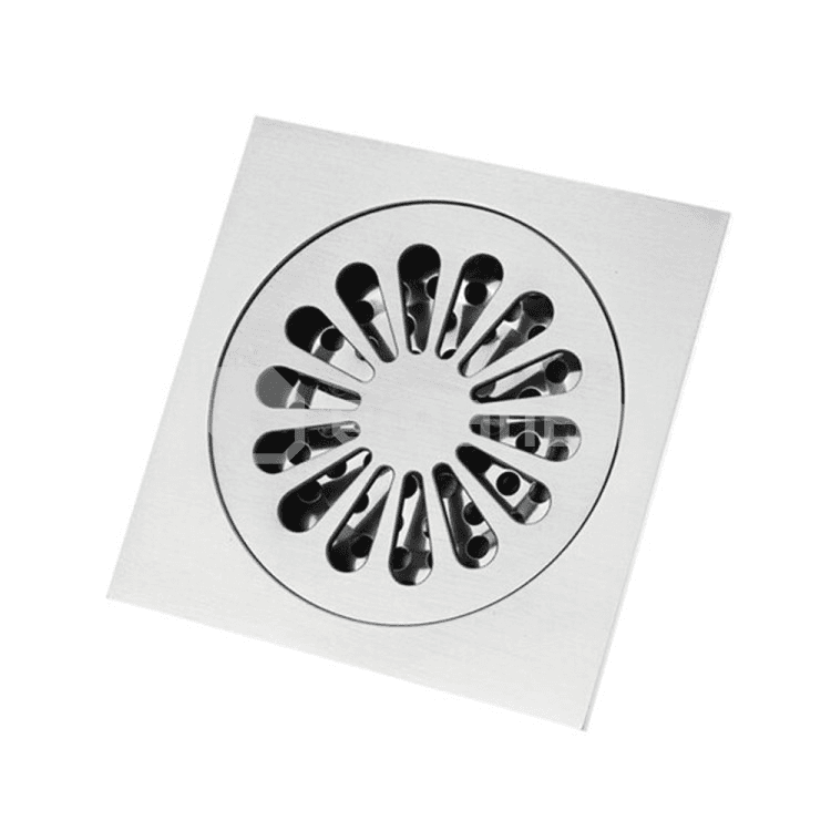 ტრაპი აბაზანისათვის BAIYI BFD-012 10x10 Brush Matt (თითბერის)