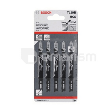 პირი ბეწვახერხის ხისთვის Bosch HCS T119B 92 მმ 5 ც (2608630037)