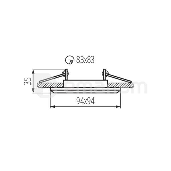სანათი წერტილოვანი Kanlux ALREN DTL-W 26753 Gx5.3/GU10 1x MAX 35W