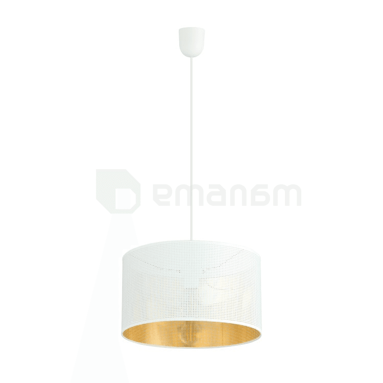 საკიდი EMIBIG Aston 1 E27 1x MAX 60W თეთრი ოქროსფერი