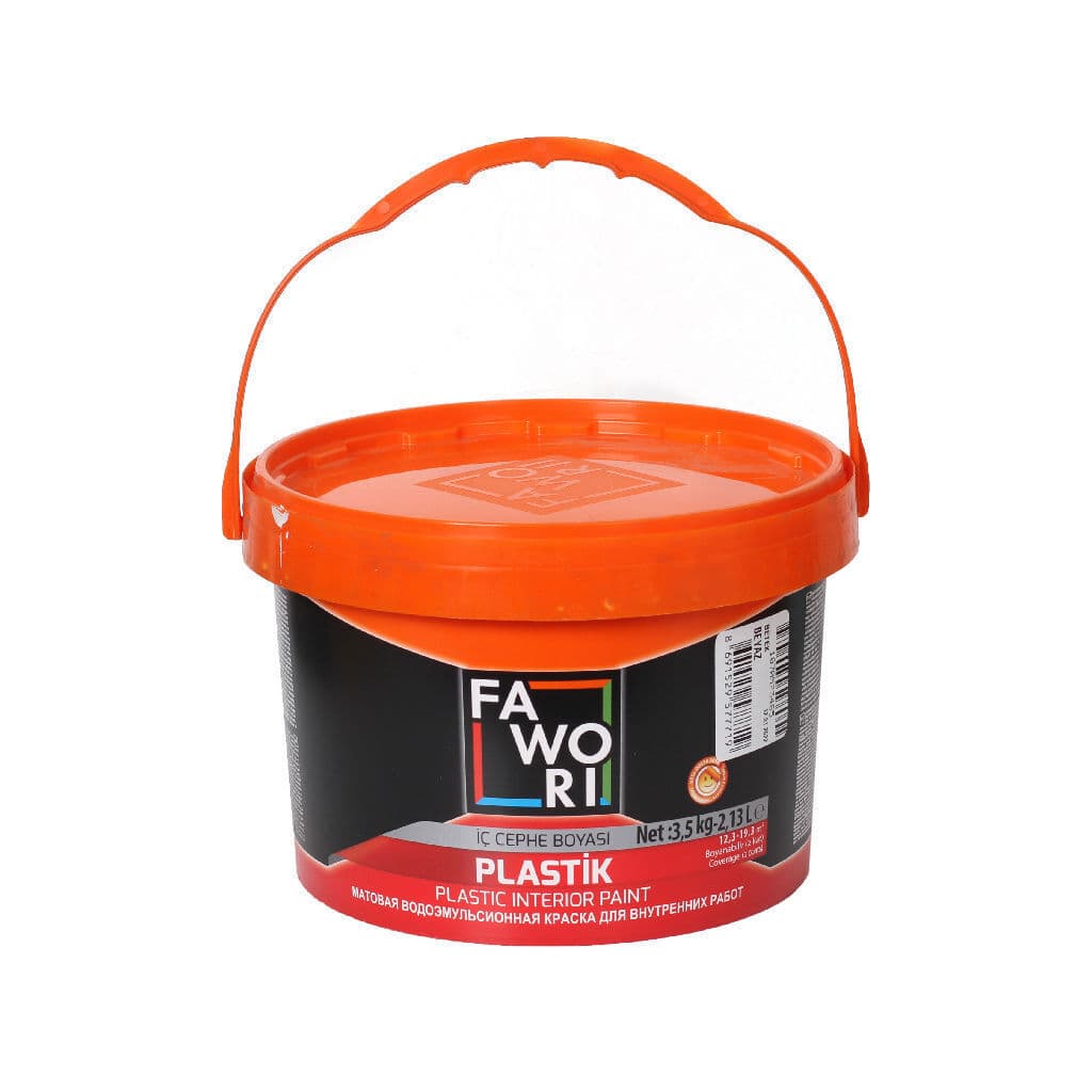3.5კგ საღებავი თეთრი FAWORI PLASTIC PAINT