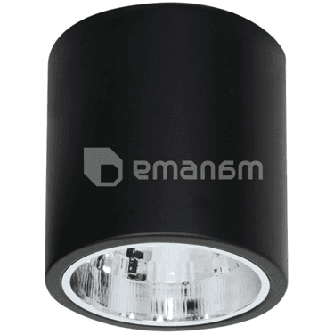 სანათი წერტილოვანი Luminex Downlight round 7243 D22.9 1xE27 60W შავი