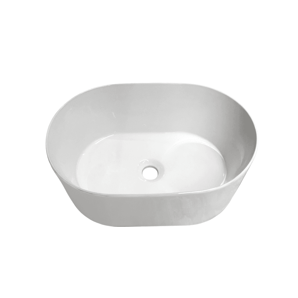 ხელსაბანი დასადგამი 78874 Glossy White round 505x345x215 მმ