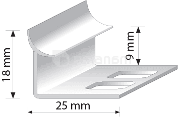 პროფილი ალუმინის შიდა SALAG A03962 9mm/2,5m ოქრო