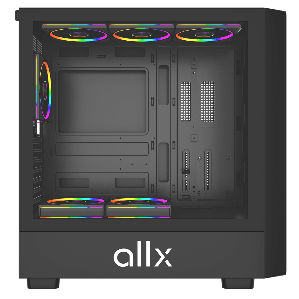 ქეისი ALLX AX-G2147, Computer Case, EATX, ATX, MATX, ITX, USB 3.0, USB, HD Audio, Black/Brown