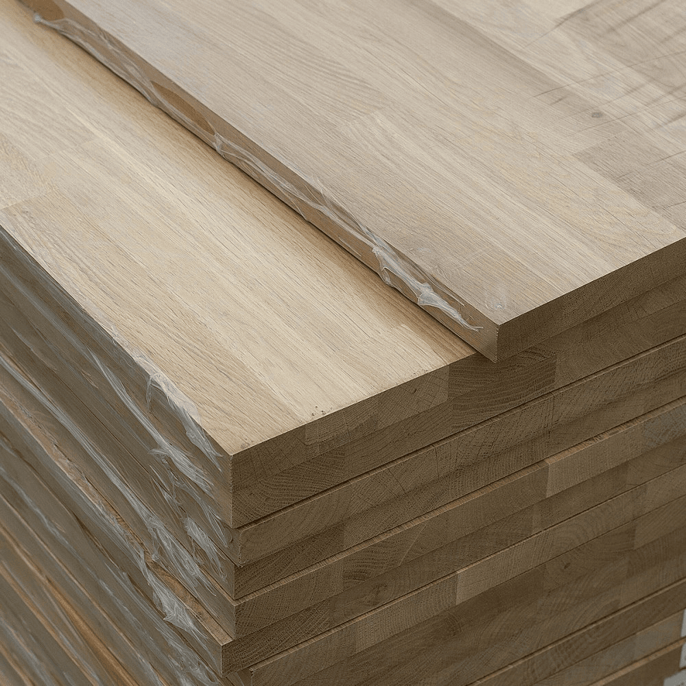 ავეჯის დაფა ECOWOOD მუხა ხარისხი AB 40x600x3000 მმ ბუნებრივი ხისფერი