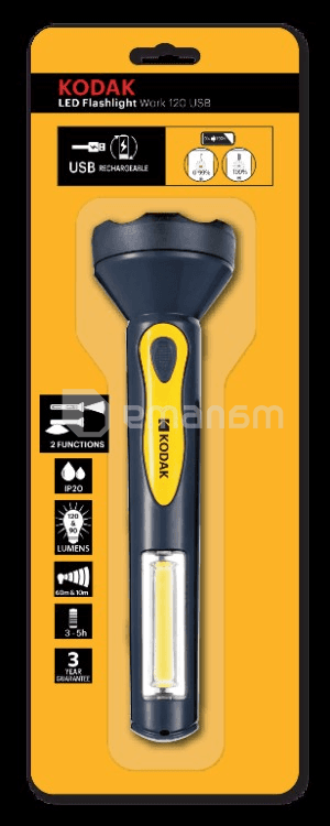 შუქდიოდური ფანარი Kodak USB Rechargeable