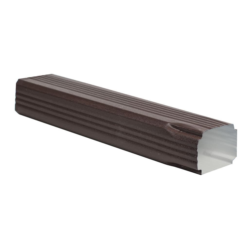 ოთხკუთხა წყალსაწრეტი მილი 0.50x350 RAL 8019 ხაოიანი (2000 მმ.)
