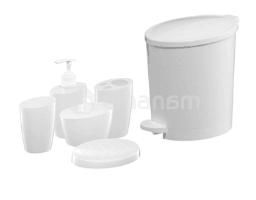 ნაკრები აბაზანისთვის Bisk POP' SET 6pcs WHITE