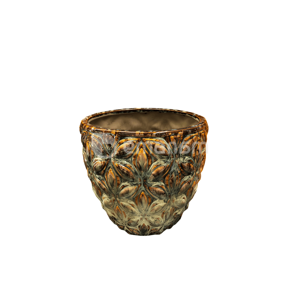 ქოთანი კერამიკული Mega Collections Vida Egg Pot Brown D19.5H18.5