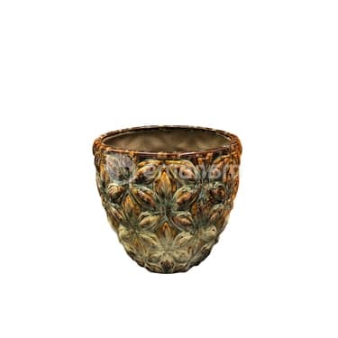 ქოთანი კერამიკული Mega Collections Vida Egg Pot Brown D19.5H18.5
