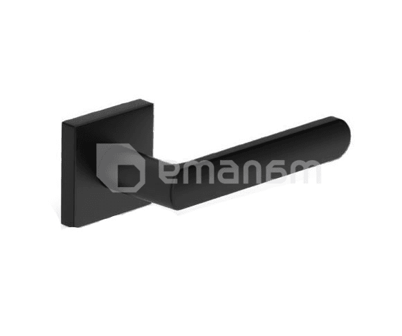 სახელური როზეტით Metal-Bud LUNA R ZLUKCZ დამცავი ხუფით SZQCZY შავი