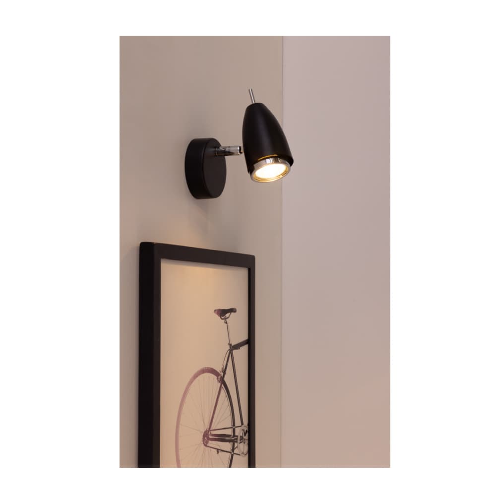 ბრა კედლის Linda Wandleuchte 1xGU10 50W Schwarz / Chrom