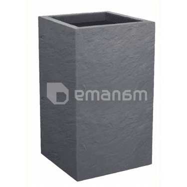 ქოთანი პლასტმასის EDA Plastiques CARRE HAUT VOLCANIA'UP 29,5x29,5x49,5სმ 36ლ