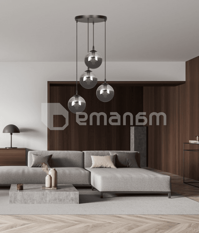 საკიდი EMIBIG Cosmo Premium 4 E14 4x MAX 40W შავი გრაფიტი