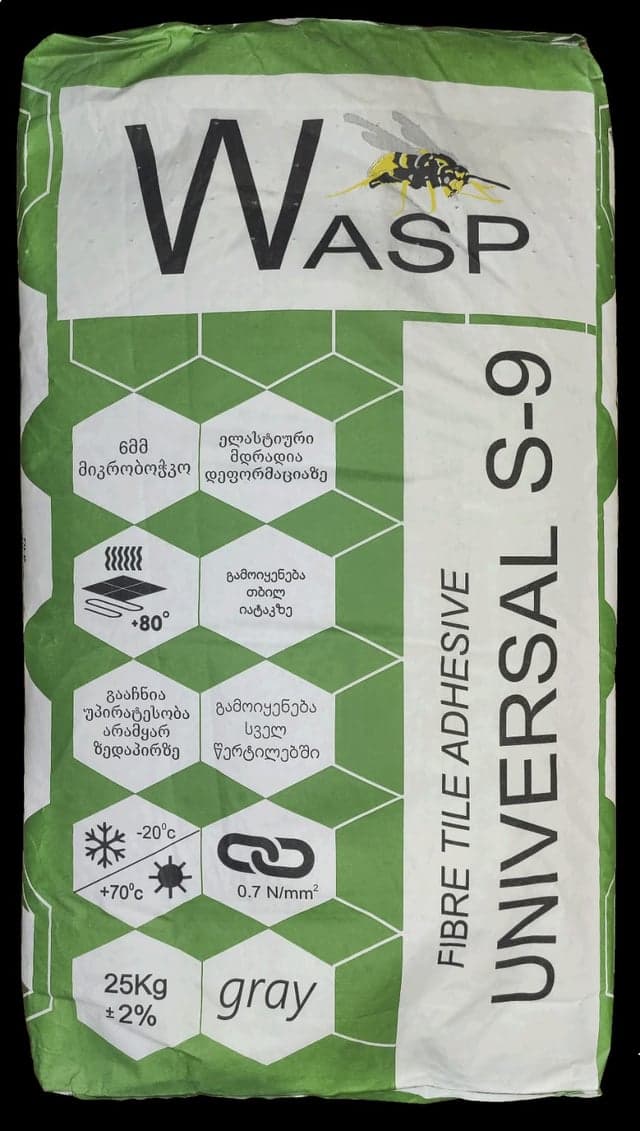 წებო ცემენტი Wasp S9 universal (ყინვაგამძლე -35°)