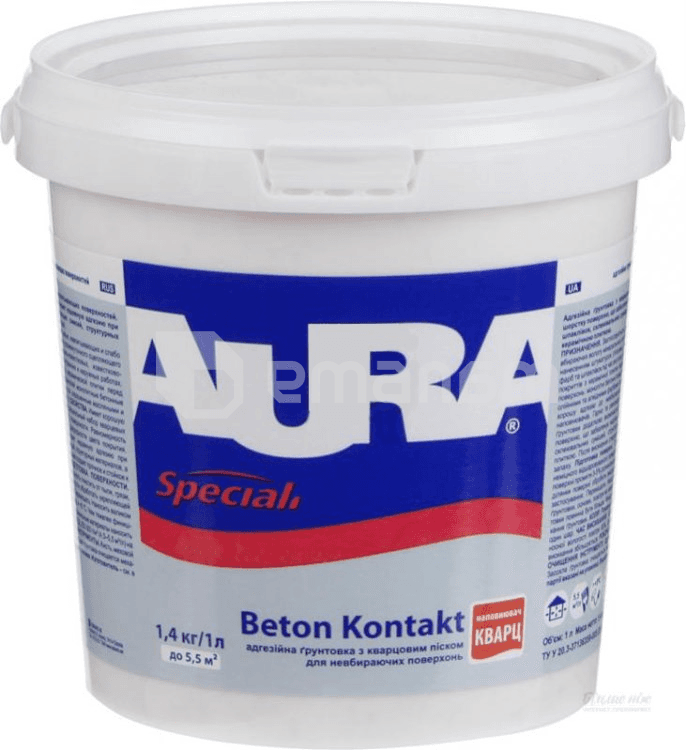 გრუნტი Eskaro Aura Beton Kontak 1 ლ ვარდისფერი