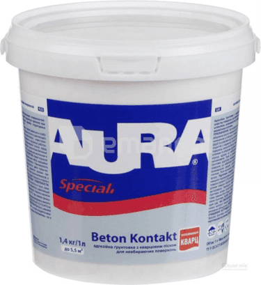 გრუნტი Eskaro Aura Beton Kontak 1 ლ ვარდისფერი
