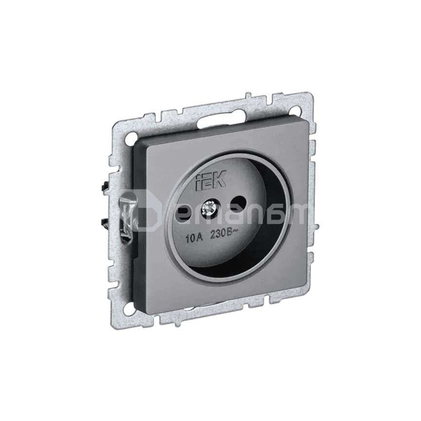 როზეტი IEK BRITE 10A RS10-1-0-BrS ჩარჩოს გარეშე