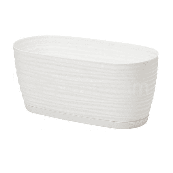 პლასტმასის ქოთანი დასადგამით FORM PLASTIC Sahara petit box 3130-011 Ø31 თეთრი