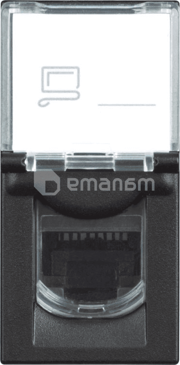 როზეტი Bticino bt-RG4279C5E RJ45 CAT5E UTP შავი