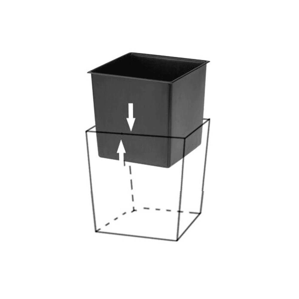 ქოთანი ყვავილის Lamela JUKA rattan planter white 40x40 სმ