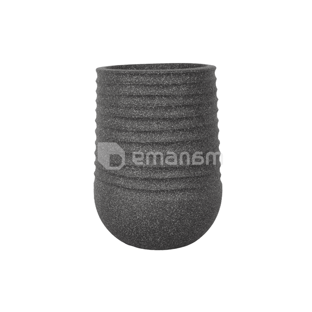 კერამიკული ქოთანი Mega Collections Titan Heron Egg Vase Rib Anthracite D28H37