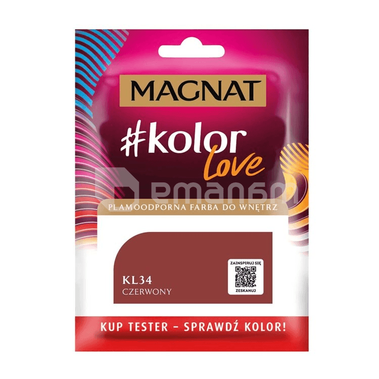 საღებავი-ტესტი ინტერიერის Magnat Kolor Love 25 მლ KL34 წითელი