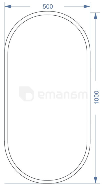 სარკე Silver Mirrors Viola-Loft,500x1000 მმ
