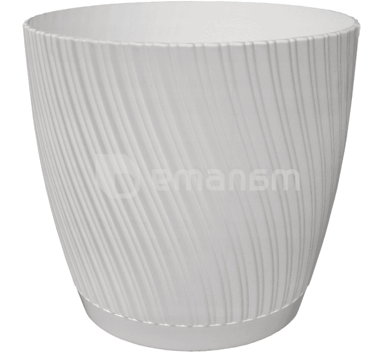 საყვავილე ქოთანი სადგამით FORM PLASTIC Mika 19 თეთრი