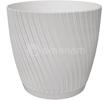 საყვავილე ქოთანი სადგამით FORM PLASTIC Mika 19 თეთრი