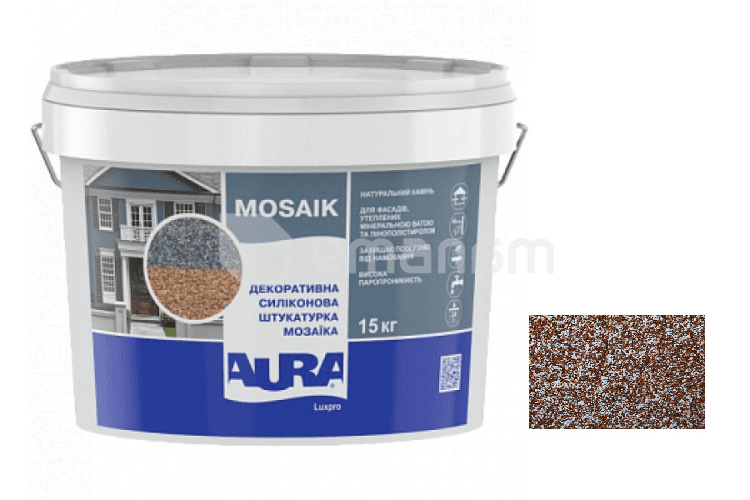 ბათქაში დეკორატიული Aura Luxpro Mosaik M15 (მარცვალი 1.5 მმ) В234 15 კგ