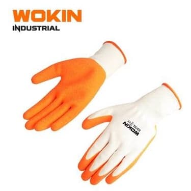 სამუშაო ხელთათმანი Wokin 451710, XL, Latex Working Gloves (Industrial), White/Orange