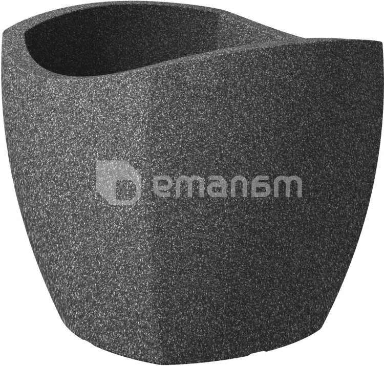 ეზოს პლასტმასის ქოთანი Scheurich 256/50 STONY SCHWARZ GRANIT