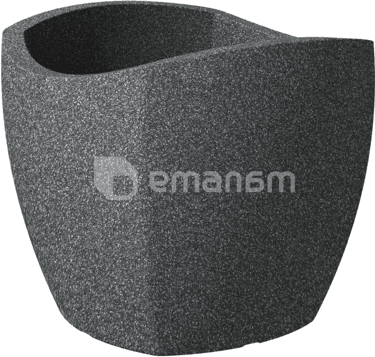 ეზოს პლასტმასის ქოთანი Scheurich 256/50 STONY SCHWARZ GRANIT