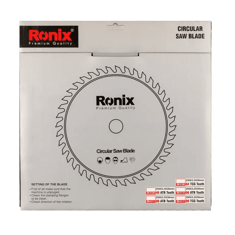 ცირკულარული ხერხის დისკი TCG 80T Ronix RH-5112, 250მმ