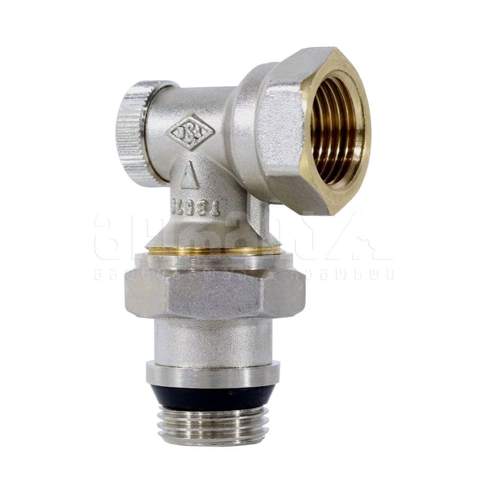 რადიატორის უკუსარქველი კუთხის 1/2” ECA GV3