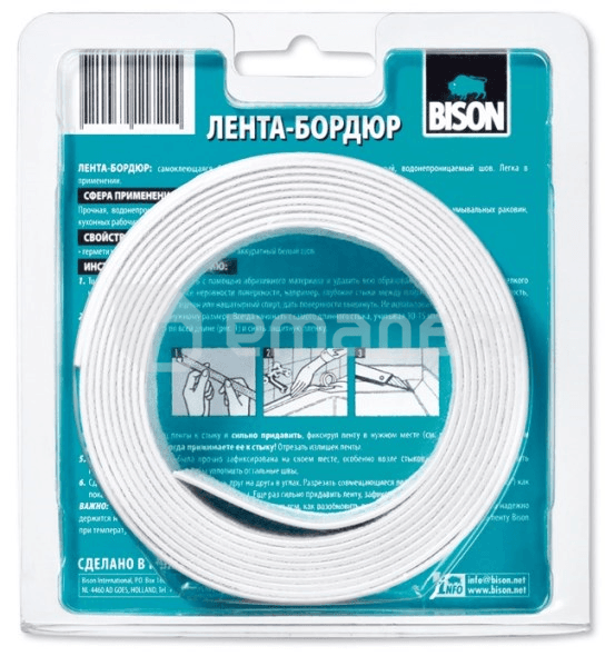 თვითწებვადი ლენტი Bison Sealantstrip Sanitary 38მმx3.35მ თეთრი