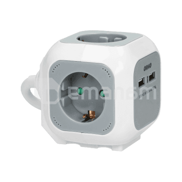 დამაგრძელებელი კუბი  ORNO 4 1.5მ 2 USB Schuko