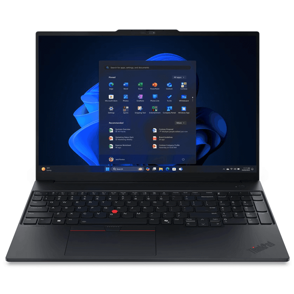 ნოუთბუქი Lenovo 21Y4004MGX ThinkPad E16 Gen 4, 16", Ryzen AI 5-330, 16GB, 512GB SSD, Integrated, Black