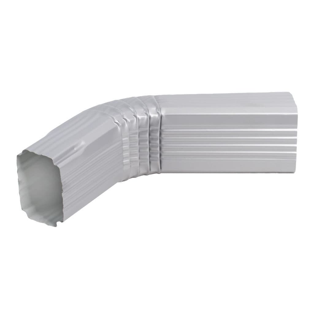 ოთხკუთხა წყალსაწრეტი მილის მუხლი 0.50x350 RAL 9006 (500 მმ.)