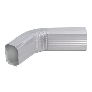 ოთხკუთხა წყალსაწრეტი მილის მუხლი 0.50x350 RAL 9006 (500 მმ.)