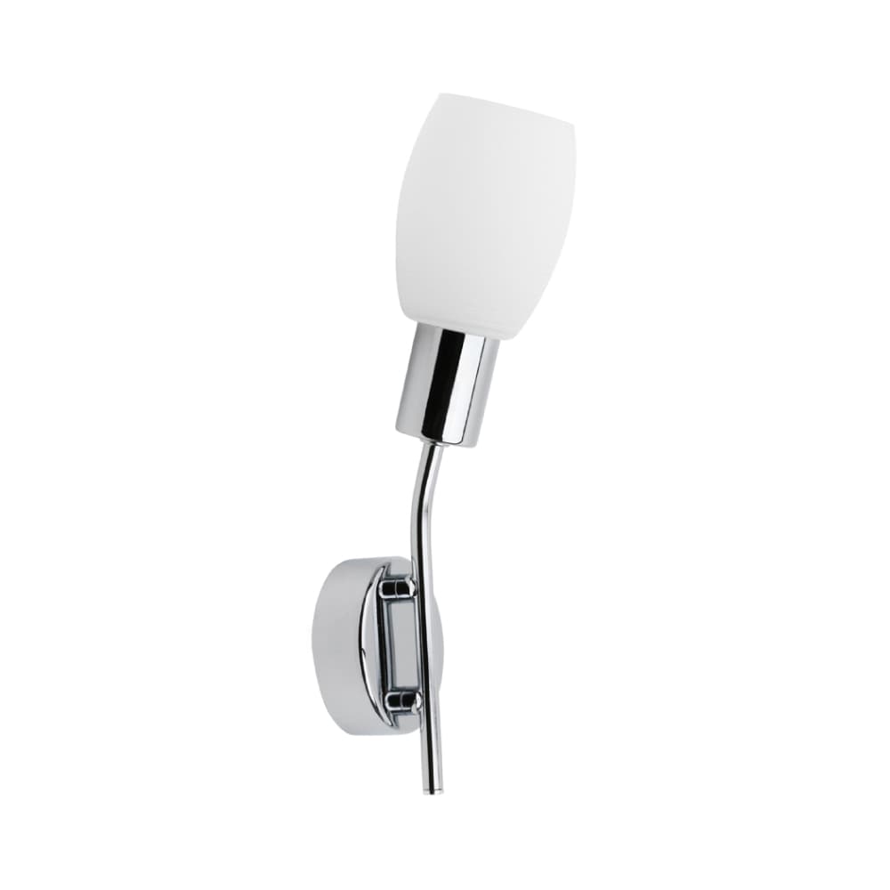 ბრა კედლის Tosca Wall Lamp 1xE14 40W Chrome Metal/White Glas