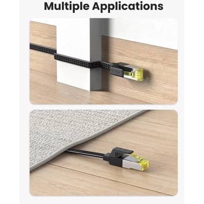 ქსელის კაბელი UGREEN NW189 (40166), CAT7 U/FTP, Lan Cable, 15m, Black