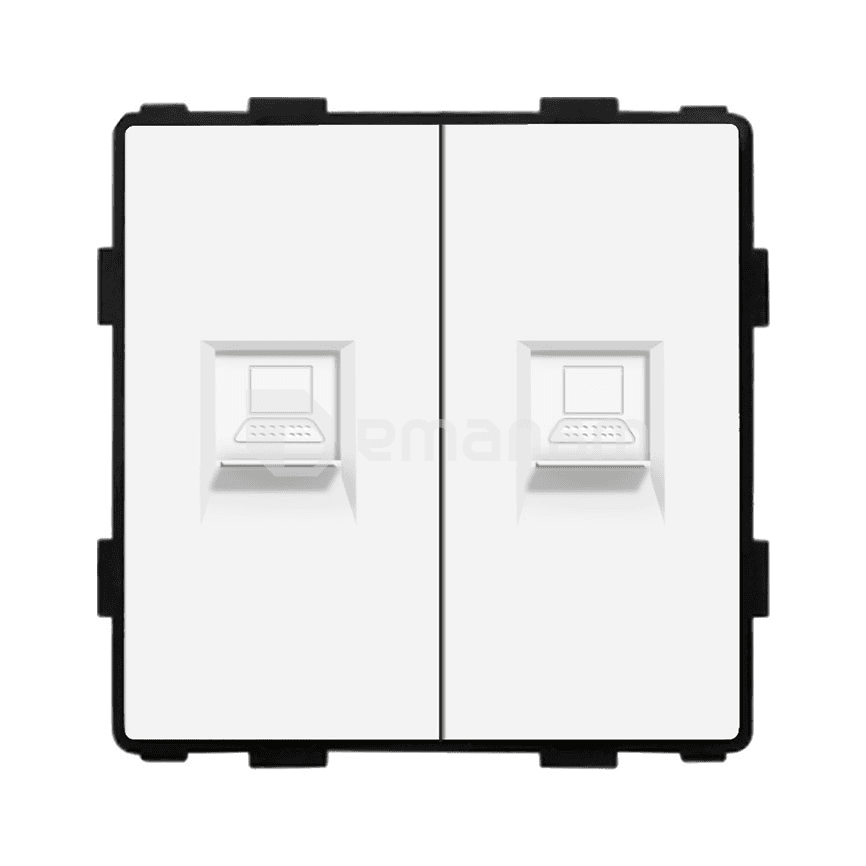 როზეტი ჩარჩოს გარეშე Socket Style 2 CAT6 RJ45 Internet თეთრი